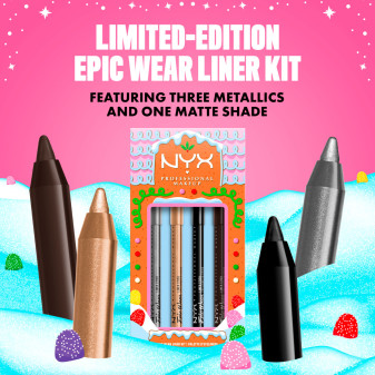 NYX Professional Makeup Holiday Epic Wear Liner Stick Kit 4 Matite Occhi