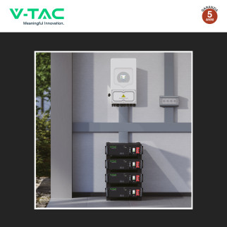 V-Tac Batteria BMS LiFePO4 51,2V 100Ah 5,12kWh Garanzia 5 Anni V-Tac Batteria BMS LiFePO4 51,2V 100Ah 5,12kWh Garanzia 5 Anni