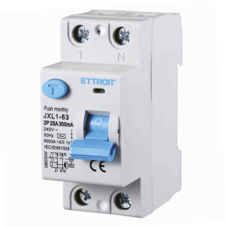ETTROIT Interruttore Differenziale Puro 2P 25A 300mA 220V-6KA - Mod. JX322563