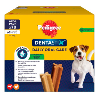 70 Stick per l'Igiene Orale del Cane Pedigree Dentastix Small