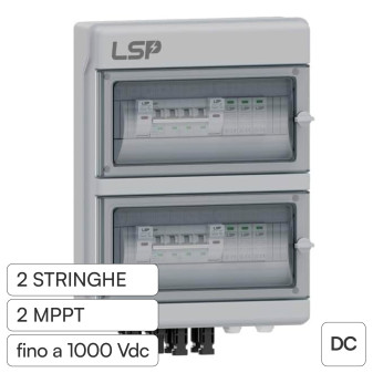 Quadro Lato DC 2 Stringhe 2 MPPT 1000V 16A Sezionatore SKU 11951
