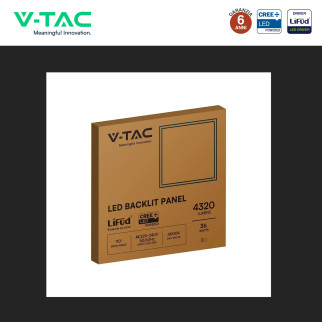 Pannello LED Quadrato 36W SMD CREE con Driver LiFud V-Tac Pro