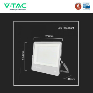 Faro LED 300W SMD Chip CREE IP65 Colore Nero VT-44003