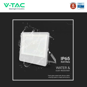 Faro LED 300W SMD Chip CREE IP65 Colore Nero VT-44003