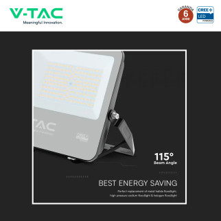 Faro LED 100W SMD Chip CREE IP65 Colore Nero VT-44101