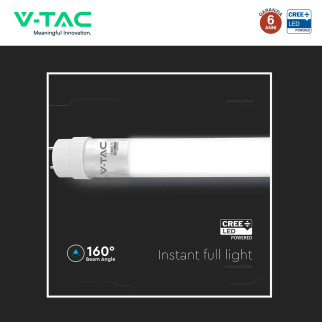 Tubo LED T8 G13 20W SMD CREE Nano-Plastic 150cm con Starter V-Tac