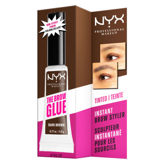 NYX Professional Makeup The Brow Glue Gel Sopracciglia Dark Brown 5g
