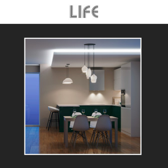 Life Lampadina LED E27 7W Goccia A60 Filament in Vetro Trasparente