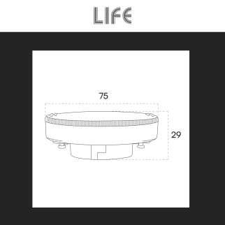 Lampadina LED GX53 8W Disc SMD CCT Changing Color 3in1 Life