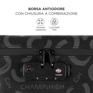 Borsa Antiodore in Ecopelle con Lucchetto TSA Champ High