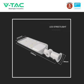 V-Tac VT-169ST-S Lampada Stradale LED Samsung SMD IP65 Grigio