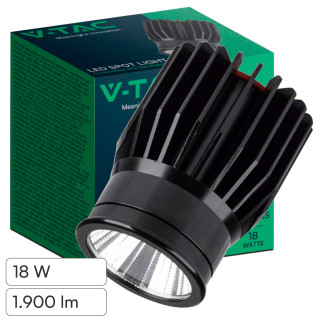 V-Tac VT-1018 Faretto LED da Incasso Rotondo 18W SKU 10301 10302 10303
