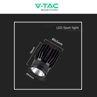 V-Tac VT-1018 Faretto LED da Incasso Rotondo 18W SKU 10301 10302 10303