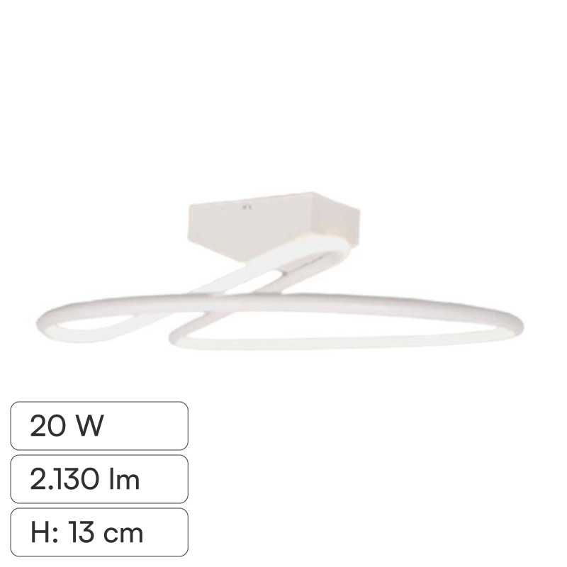 V-Tac VT-7763 Lampadario LED a Superficie 20W SMD Colore Bianco