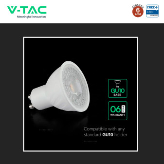 V-Tac VT-275 Lampadina LED GU10 4,5W Faretto PAR16 SMD Chip CREE