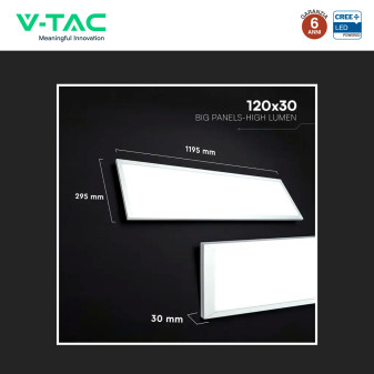 V-Tac Pro VT-6147 Pannello LED CREE Rettangolare 120x30 40W