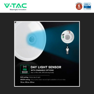 V-Tac VT-13 Plafoniera LED Rotonda 12W SMD Chip CREE