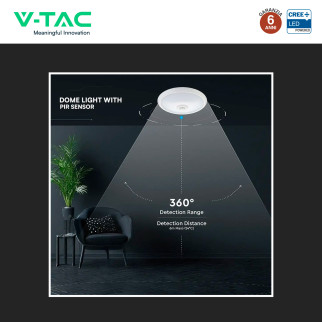 V-Tac VT-13 Plafoniera LED Rotonda 12W SMD Chip CREE