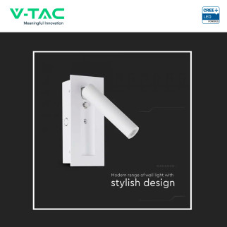 VT-88061 Lampada LED Muro 2W SMD chip CREE Applique con Faretto V-Tac