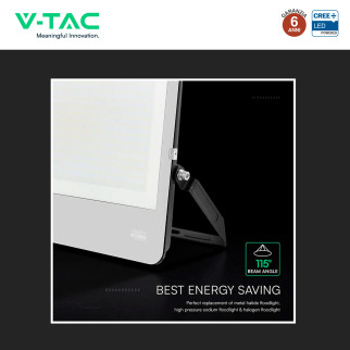 Faro LED 300W SMD Chip CREE IP65 Colore Nero VT-44003