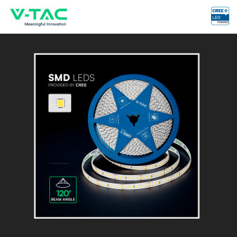 V-TAC Striscia LED Flessibile 12 W/m Monocolore Chip CREE 24V 10m