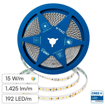 V-Tac Striscia LED Flessibile 15W/m 3in1 SMD Chip CREE 24V 8m
