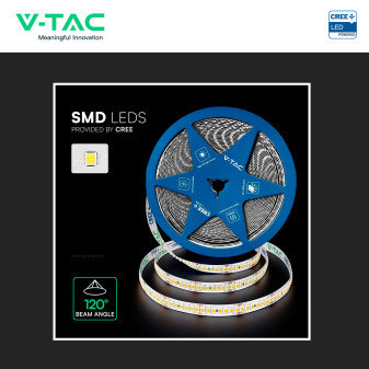 V-TAC Striscia LED Flessibile 18 W/m Monocolore Chip CREE 24V 10m