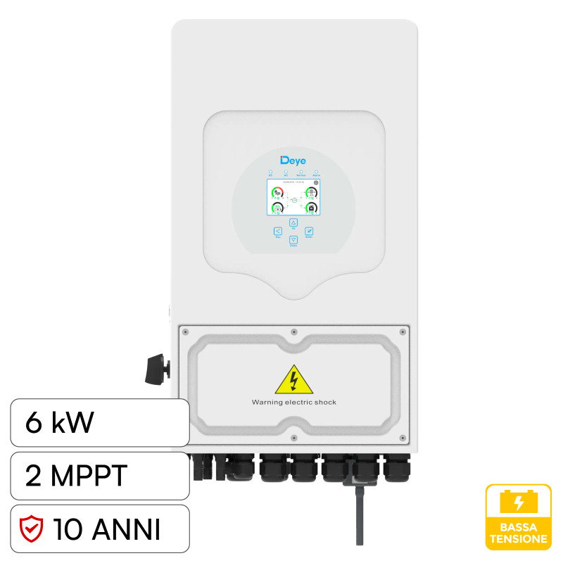 V-Tac Inverter Monofase Ibrido On-Grid / Off-Grid 6kW IP65