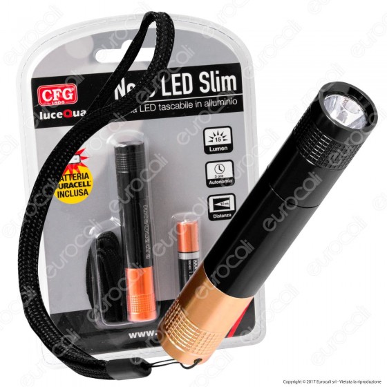 CFG EL039 Torcia LED Slim 0,5W in Alluminio CFG EL039 Torcia LED Slim 0,5W in Alluminio