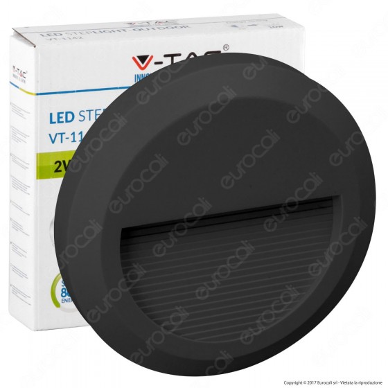 V-Tac VT-1142 Segnapasso LED a Montaggio Superficiale Rotondo 2W per V-Tac VT-1142 Segnapasso LED a Montaggio Superficiale Rotondo 2W per