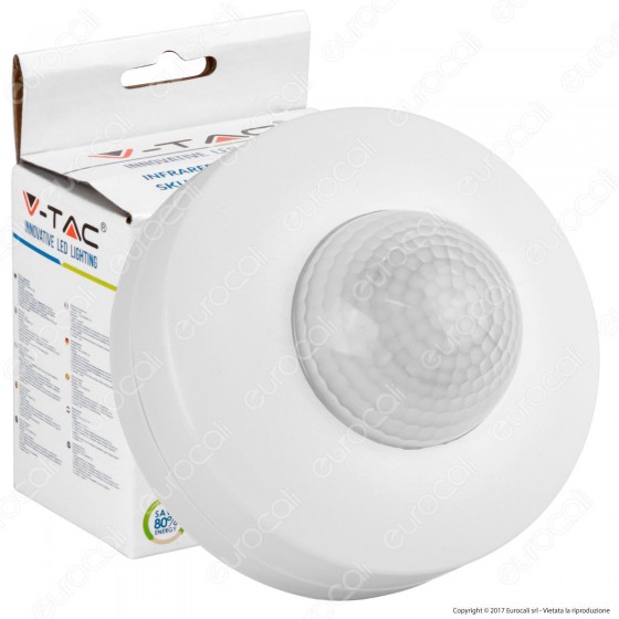 V-Tac VT-8049 Sensore di Movimento a Infrarossi per Lampadine - SKU V-Tac VT-8049 Sensore di Movimento a Infrarossi per Lampadine - SKU
