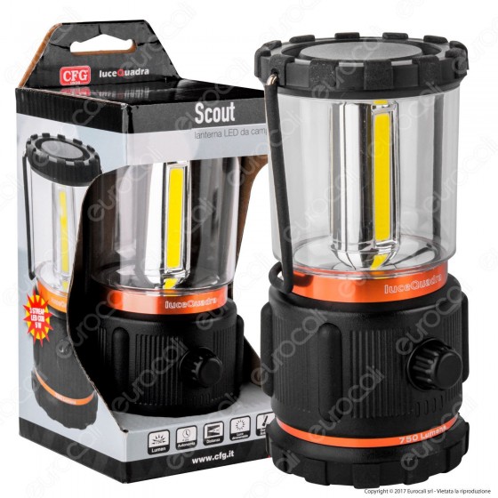 CFG Scout Lanterna LED COB da Campeggio con Luce Dimmerabile CFG Scout Lanterna LED COB da Campeggio con Luce Dimmerabile