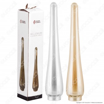 Girard Sudron Copertura in Vetro Forma Candela con Filettatura
