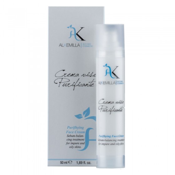 Alkemilla Crema Viso Bio Purificante Per Pelli Grasse - Flacone da