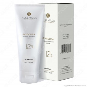 Alkemilla Glycolica Crema Viso 12% Anti-age e Anti-macchie - Flacone