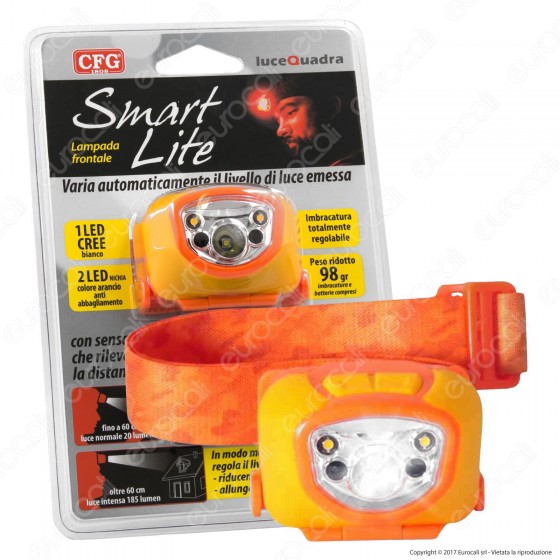 CFG Smart Lite Torcia Frontale con Sensore di Prossimità CFG Smart Lite Torcia Frontale con Sensore di Prossimità