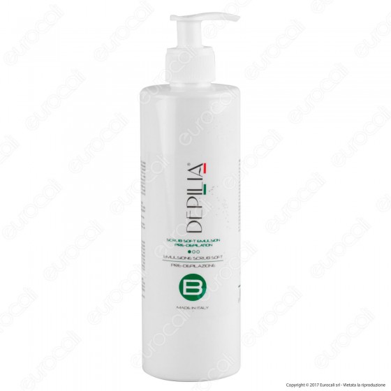 Depilia Emulsione Scrub Soft Pre-Depilazione - Flacone da 500 ml Depilia Emulsione Scrub Soft Pre-Depilazione - Flacone da 500 ml
