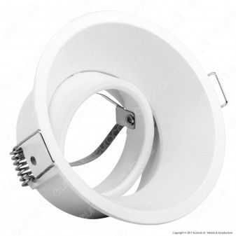 Kanlux IVRI DTO-W Portafaretto Orientabile Rotondo da Incasso per