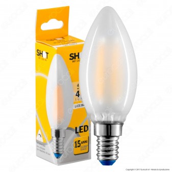 Bot Lighting Lampadina LED E14 4W Candela Frost Filamento - mod.