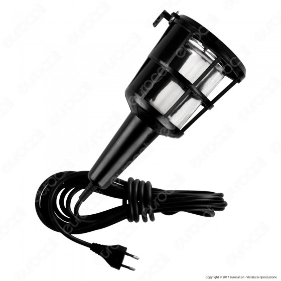 Velamp IS522 Balladeuse Lampada da Officina con Gabbia in Plastica Velamp IS522 Balladeuse Lampada da Officina con Gabbia in Plastica