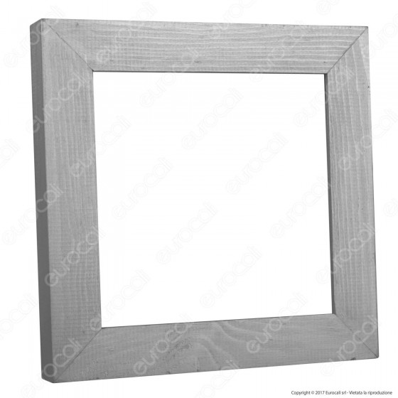 FAI Cornice Quadrata in Legno Argentato per Pannello LED 13W - mod. FAI Cornice Quadrata in Legno Argentato per Pannello LED 13W - mod.