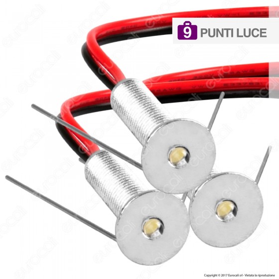 FAI Kit 9 Punti Luce LED Effetto Cielo Stellato da Incasso 0,6W 12V FAI Kit 9 Punti Luce LED Effetto Cielo Stellato da Incasso 0,6W 12V
