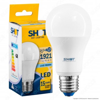 Bot Lighting Shot Lampadina LED E27 14,5W Bulb A60 / mod. ELD1016X2 /