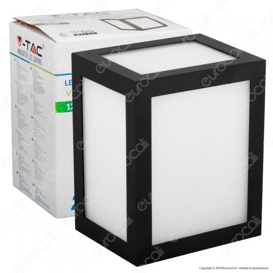 V-Tac VT-822 Lampada LED da Muro 12W Wall Light Colore Nero - SKU V-Tac VT-822 Lampada LED da Muro 12W Wall Light Colore Nero - SKU