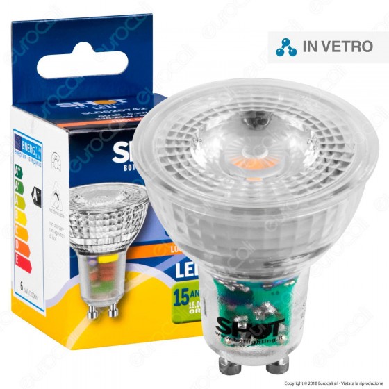 Bot Lighting Shot All Glass Lampadina LED GU10 6,2W Faretto Spotlight Bot Lighting Shot All Glass Lampadina LED GU10 6,2W Faretto Spotlight