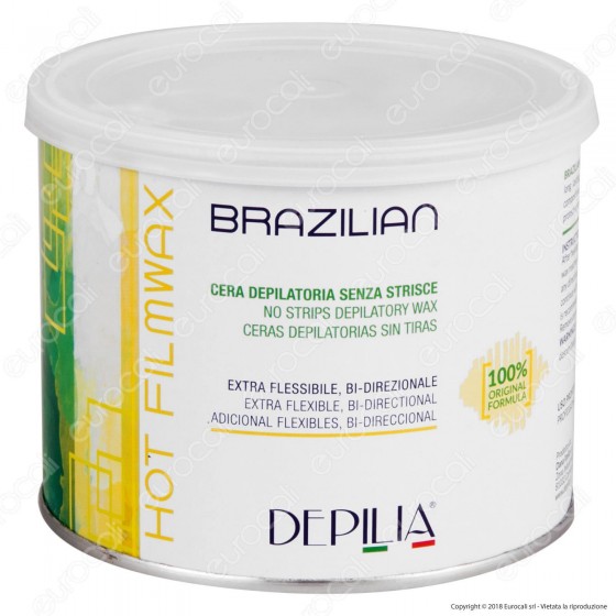 Depilia Brazilian Hot Filmwax Cera Depilatoria senza Strisce per Depilia Brazilian Hot Filmwax Cera Depilatoria senza Strisce per