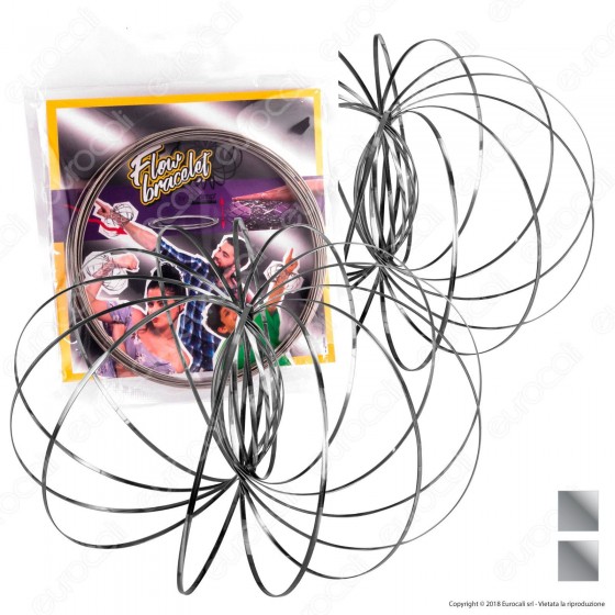 Kit Champ Flow Bracelet Bracciale 3D a Molla Multigioco Argento - 2 Kit Champ Flow Bracelet Bracciale 3D a Molla Multigioco Argento - 2