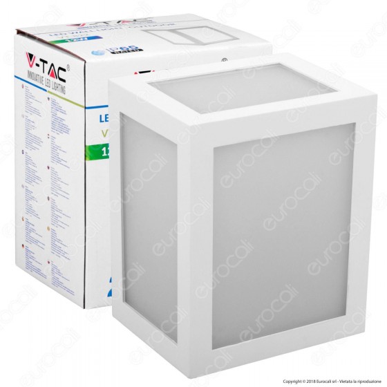 V-Tac VT-822 Lampada LED da Muro 12W Wall Light Colore Bianco - SKU V-Tac VT-822 Lampada LED da Muro 12W Wall Light Colore Bianco - SKU