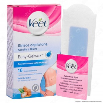 Veet Strisce Depilatorie Ascelle e Bikini Easy Gelwax Technology per