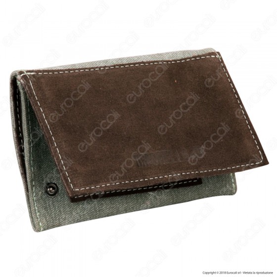 Il Morello Classic Portatabacco in Vera Pelle Marrone Scuro e Tessuto Il Morello Classic Portatabacco in Vera Pelle Marrone Scuro e Tessuto
